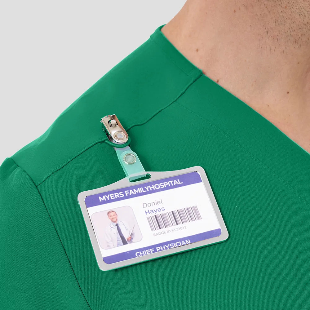 Men's Wide V-Neck Scrub Top – 4 Pockets | KungfuScrubs