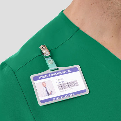 Men's Wide V-Neck Scrub Top – 4 Pockets | KungfuScrubs