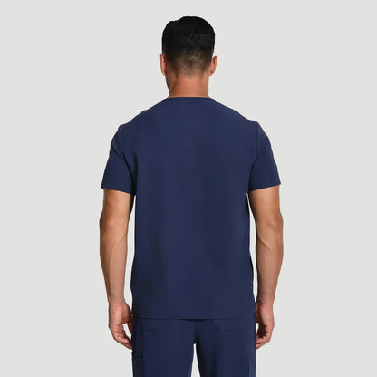 Men's Wide V-Neck Scrub Top – 4 Pockets | KungfuScrubs