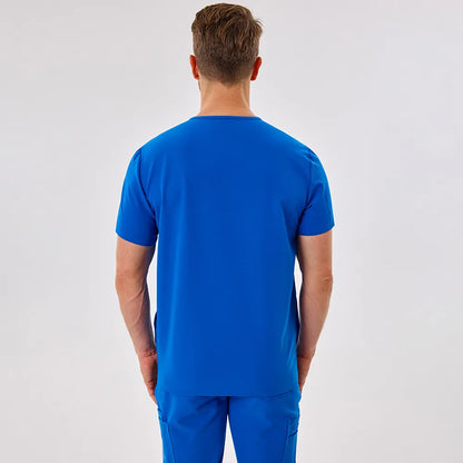 Men's Wide V-Neck Scrub Top – 4 Pockets | KungfuScrubs