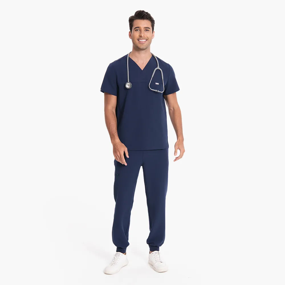Men's V-neck Scrub Top – 4 Pockets | Kungfu Scrubs