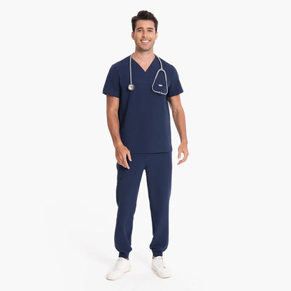 Men's V-neck Scrub Top – 4 Pockets | Kungfu Scrubs