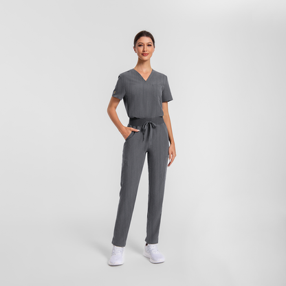 KungFuscrubs Women Three-Pocket Essential Scrub Sets rednote-Only Deal