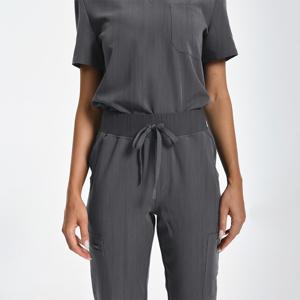 KungFuscrubs Women Three-Pocket Essential Scrub Sets rednote-Only Deal