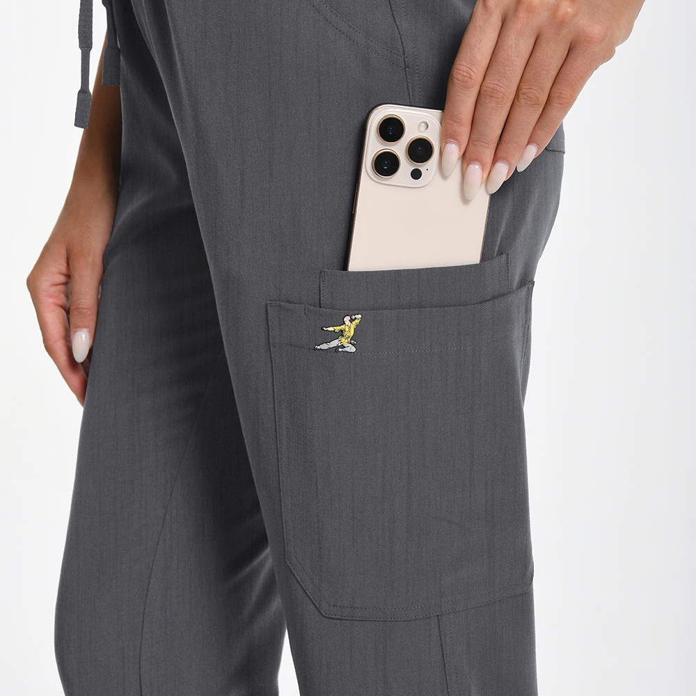 KungFuscrubs Women Three-Pocket Essential Scrub Sets rednote-Only Deal
