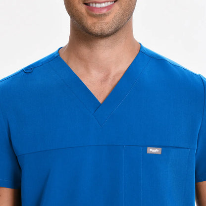 Men's V-neck Scrub Top – 4 Pockets | Kungfu Scrubs