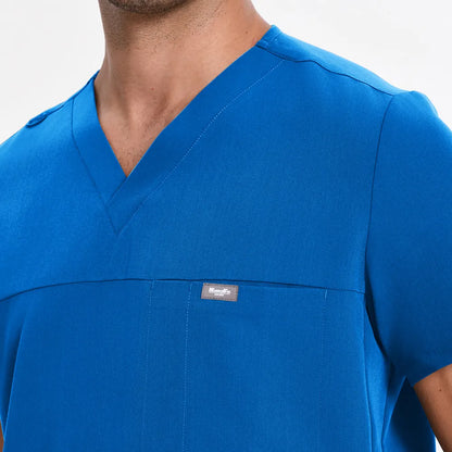 Men's V-neck Scrub Top – 4 Pockets | Kungfu Scrubs