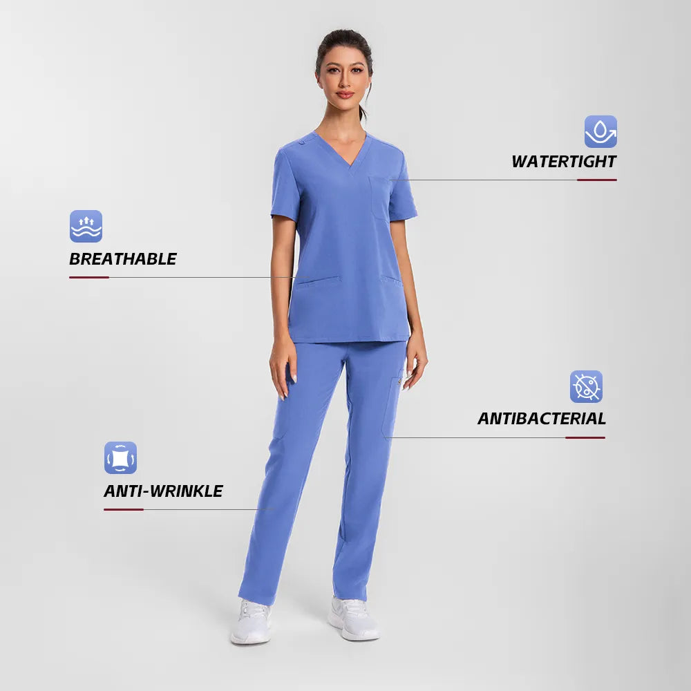 Women’s Scrubs Set – 12 Pockets| KungfuScrubs