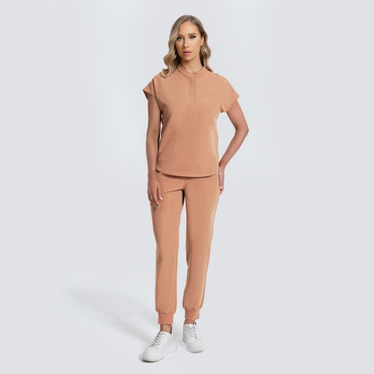 caramel Breathable scrub top