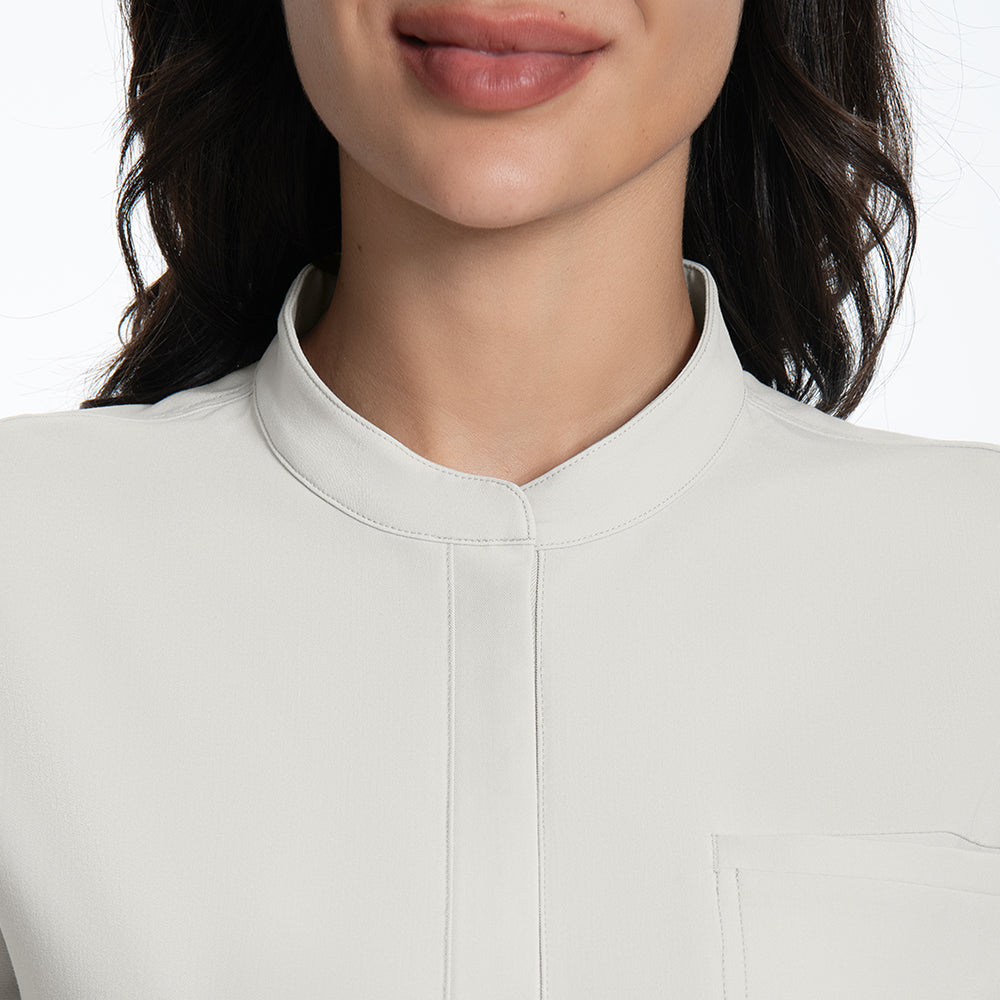 greige Antimicrobial scrub top