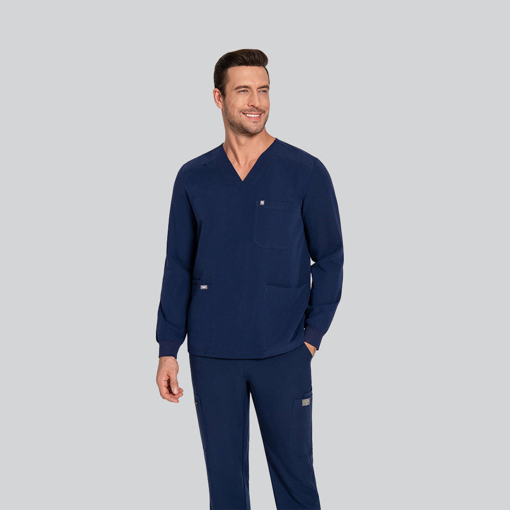 Navy Men's scrub top
