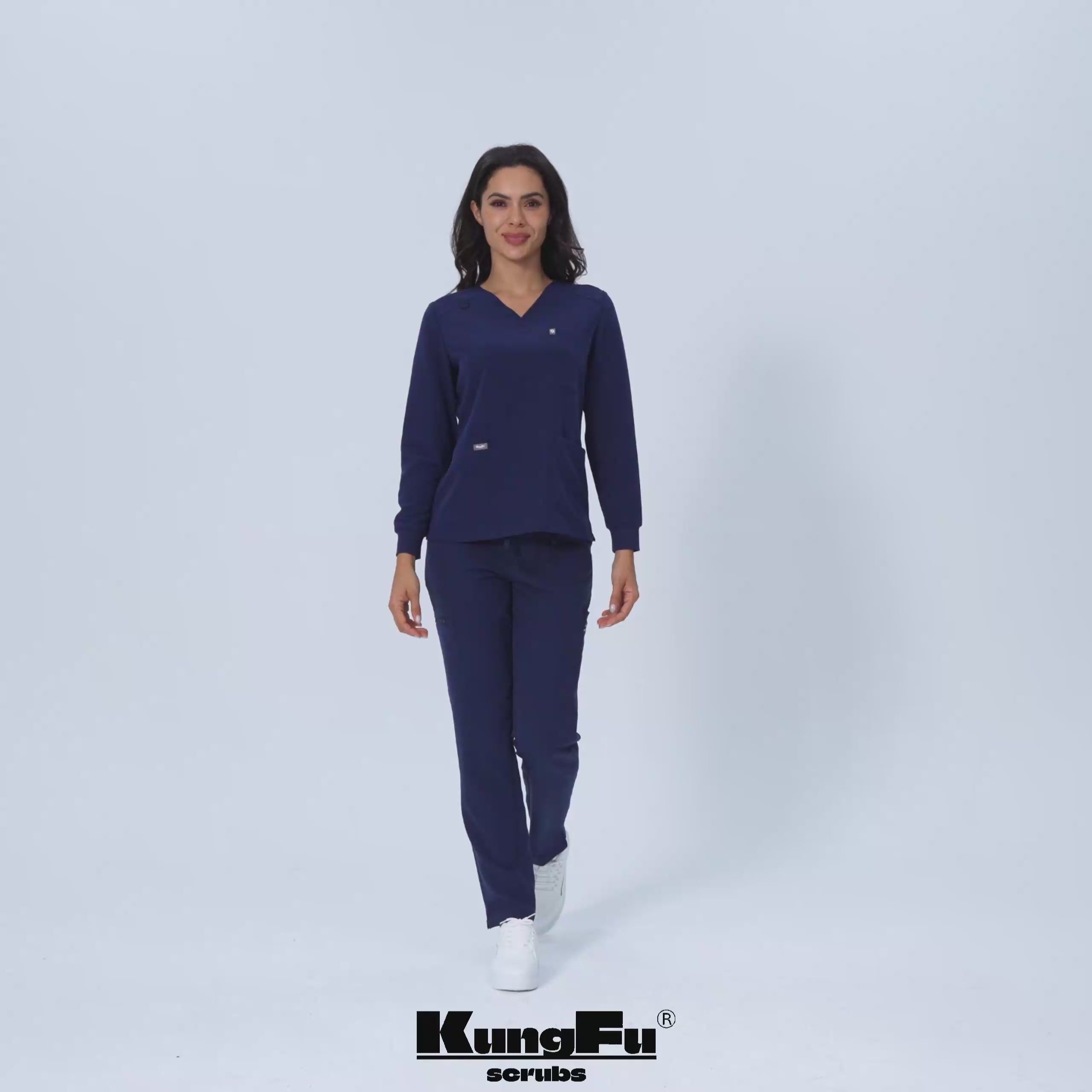 women V-neck scrub top