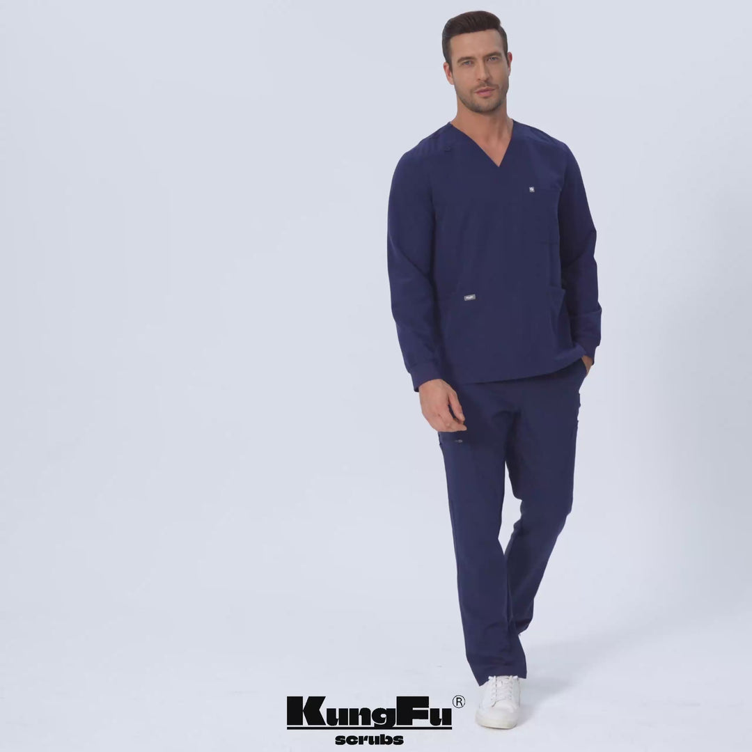 Men's long sleeve scrub set
